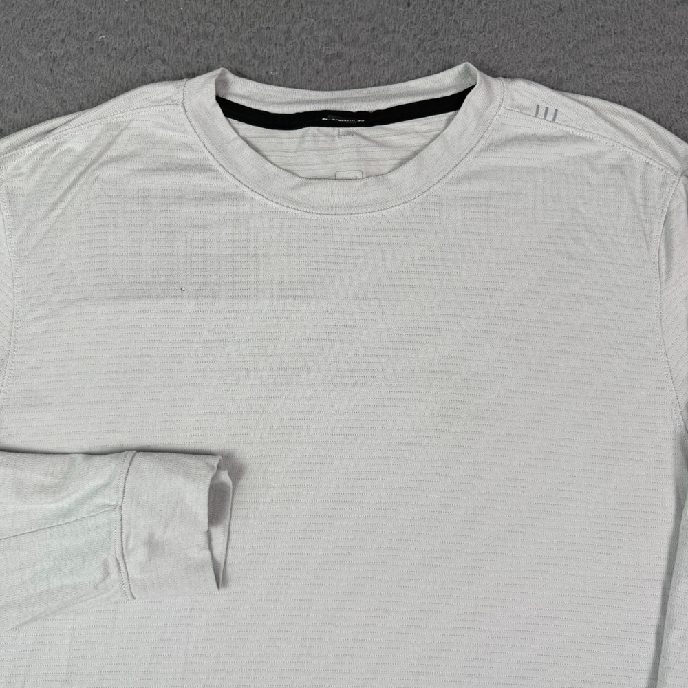 Lululemon Shirt Mens M Gray Dry Sense License to Train Long Sleeve Straight Hem